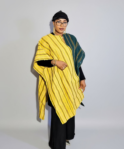 Midi kimono aso oke - Jaune vert