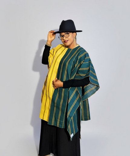 Midi kimono aso oke - Jaune vert