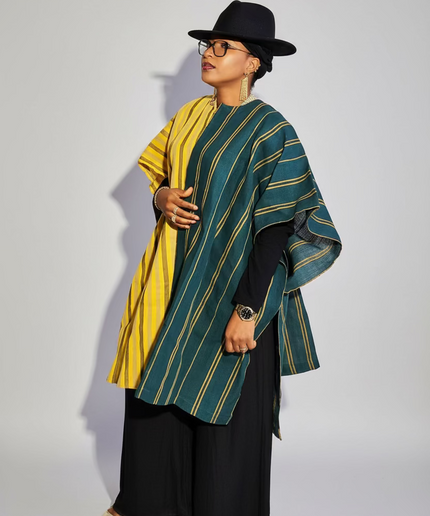 Midi kimono aso oke - Jaune vert