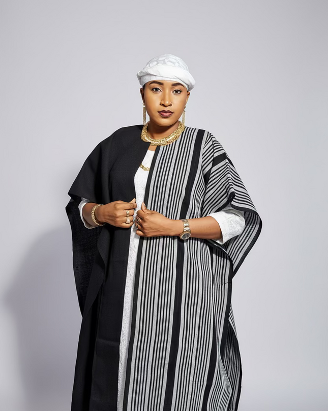 Midi kimono aso oke - Noir
