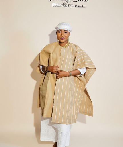 Midi kimono aso oke - Beige
