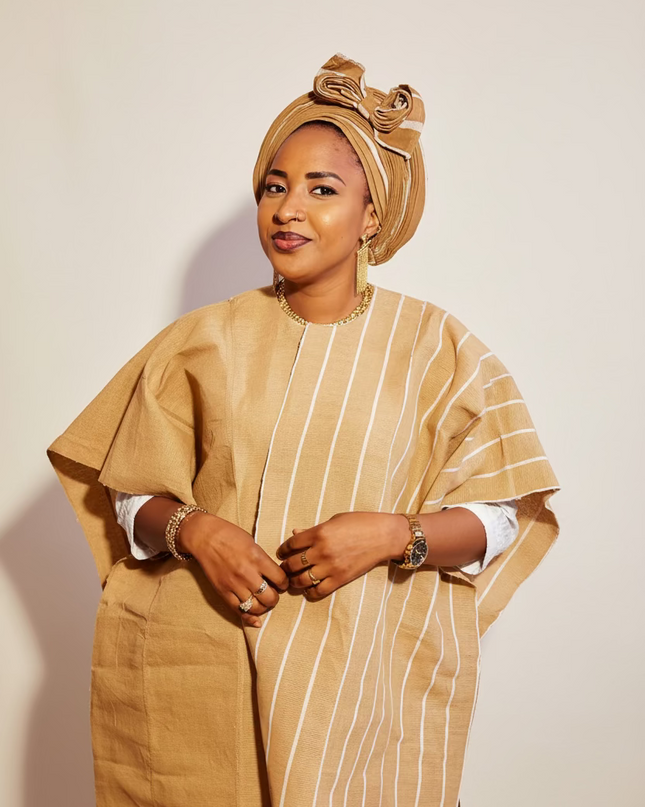 Midi kimono aso oke - Beige