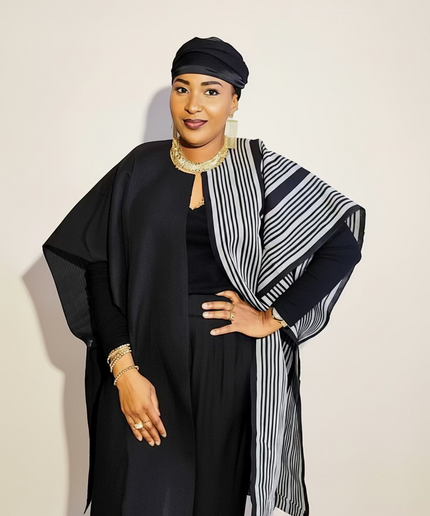 Midi kimono aso oke - Noir