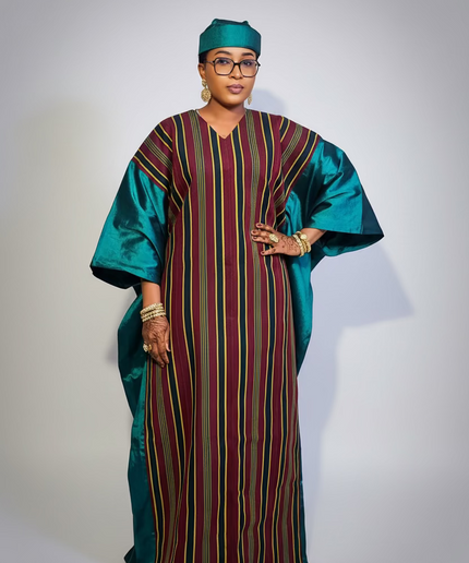 Boubou aso oké tafetta - Vert