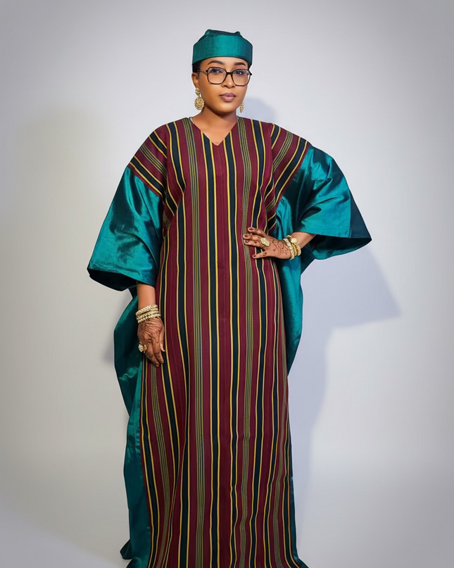 Boubou aso oké tafetta - Vert