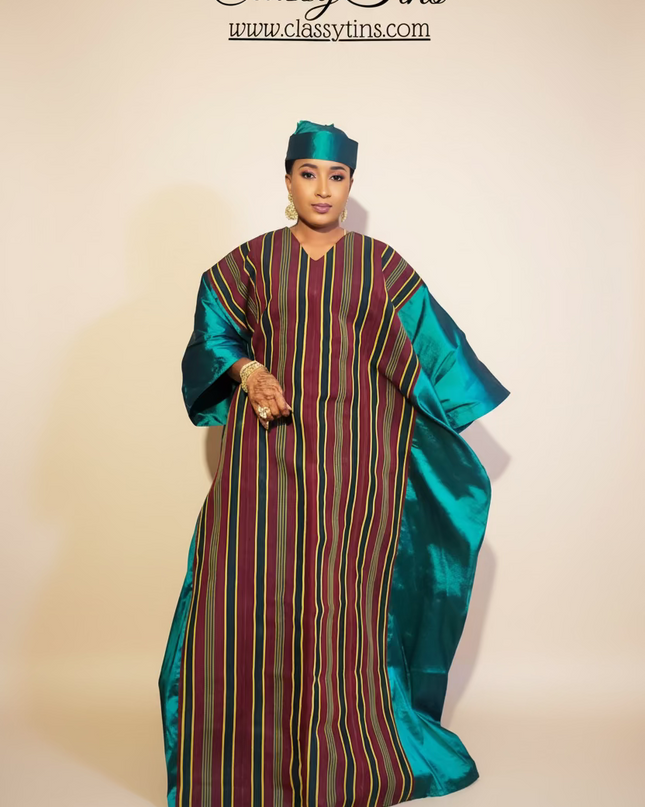 Boubou aso oké tafetta - Vert