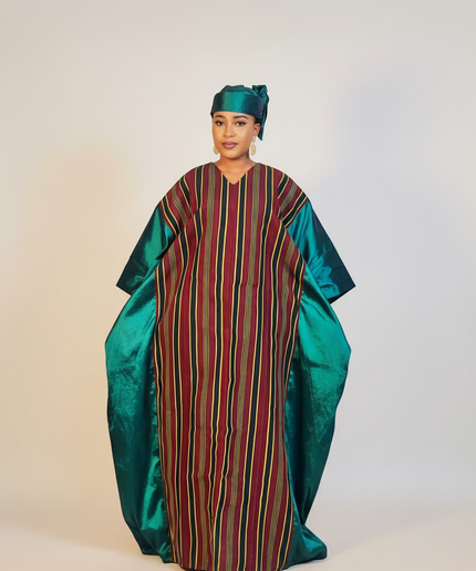 Boubou aso oké tafetta - Vert