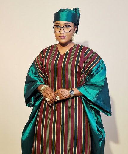 Boubou aso oké tafetta - Vert