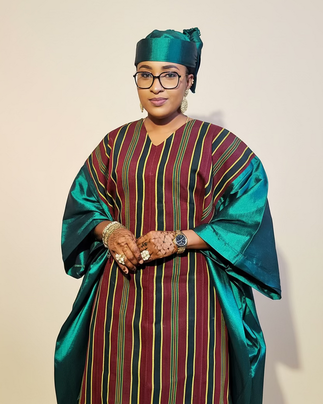 Boubou aso oké tafetta - Vert