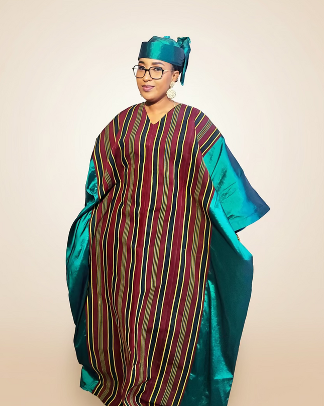 Boubou aso oké tafetta - Vert