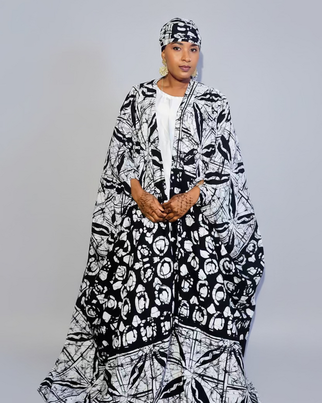 Ensemble kimono oversize - Blanc-b