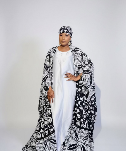 Ensemble kimono oversize - Blanc-b