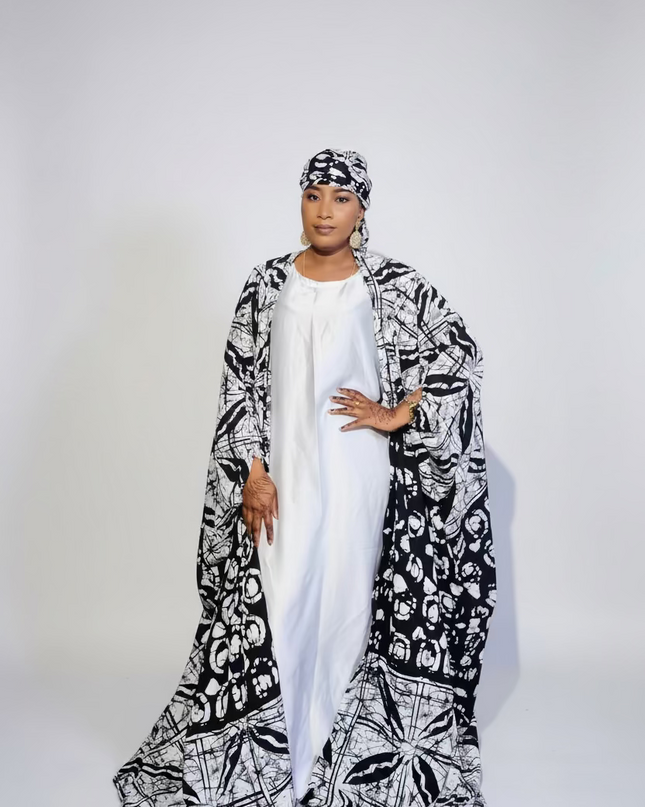 Ensemble kimono oversize - Blanc-b