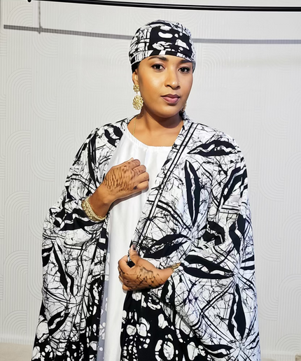 Ensemble kimono oversize - Blanc-b
