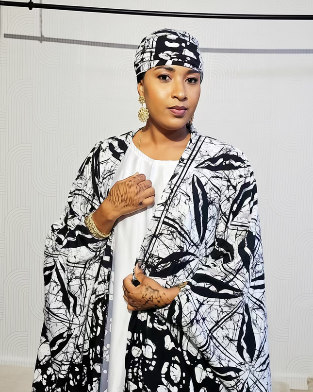 Ensemble kimono oversize - Blanc-b