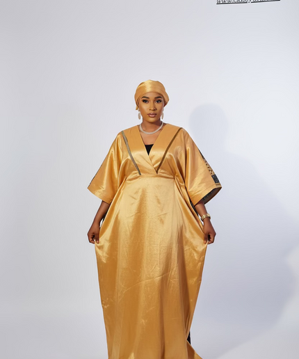 Boubou aso oké  tafetta - Gold