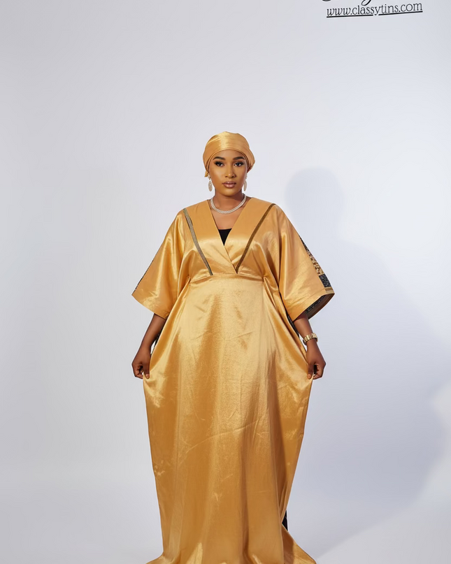 Boubou aso oké  tafetta - Gold