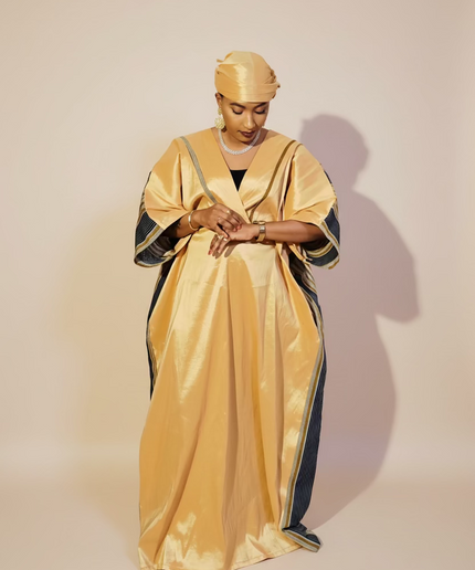 Boubou aso oké  tafetta - Gold