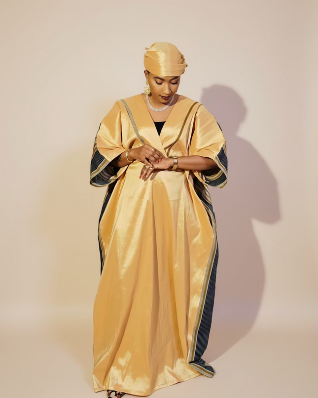 Boubou aso oké  tafetta - Gold