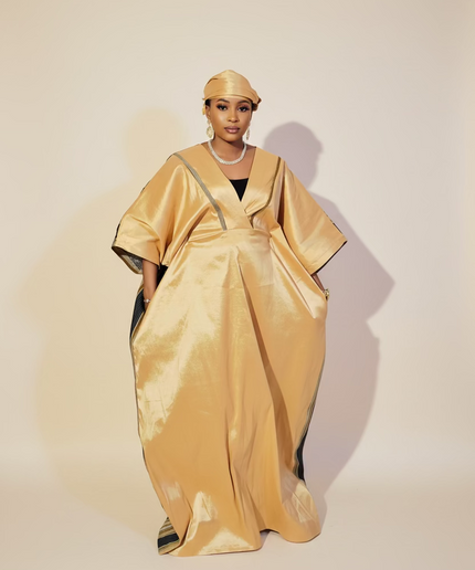 Boubou aso oké  tafetta - Gold