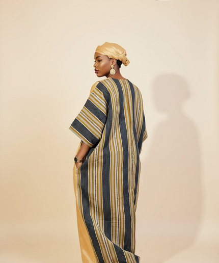 Boubou aso oké  tafetta - Gold