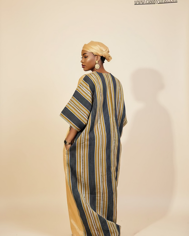 Boubou aso oké  tafetta - Gold