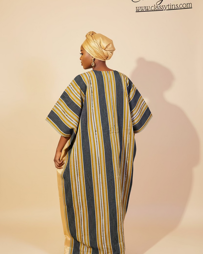 Boubou aso oké  tafetta - Gold