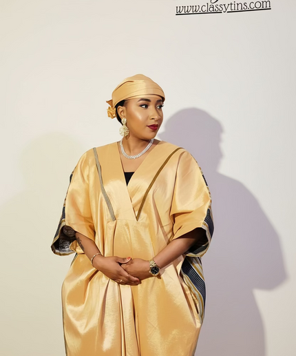 Boubou aso oké  tafetta - Gold