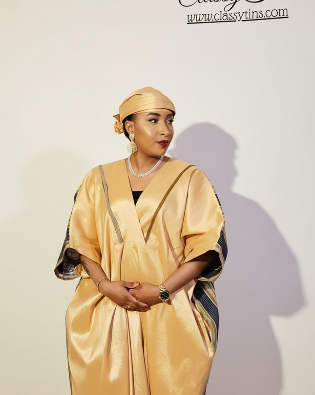 Boubou aso oké  tafetta - Gold
