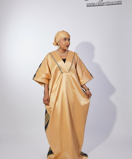 Boubou aso oké  tafetta - Gold