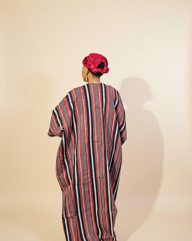 Boubou aso oké tafetta - Rouge