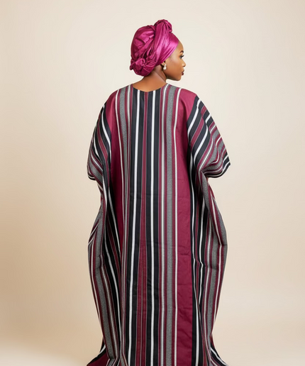 Boubou aso oké  tafetta - Cerise