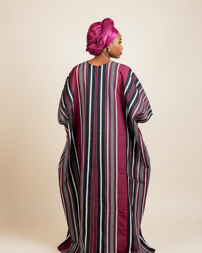 Boubou aso oké  tafetta - Cerise