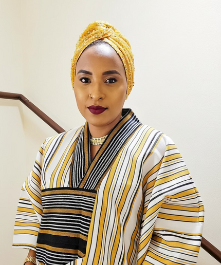 Boubou aso oke aderele strassé - Beige