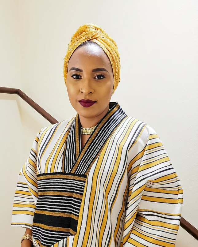 Boubou aso oke aderele strassé - Beige