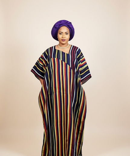 Boubou aso oke olutayo franges - Multicouleur