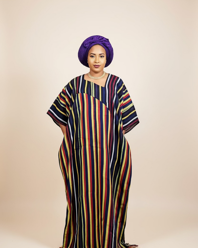 Boubou aso oke olutayo franges - Multicouleur