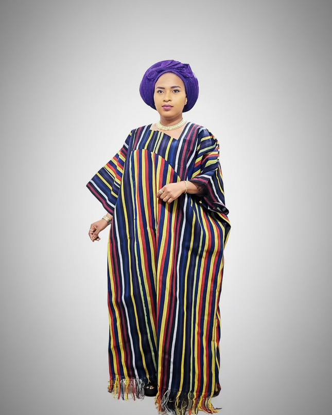 Boubou aso oke olutayo franges - Multicouleur