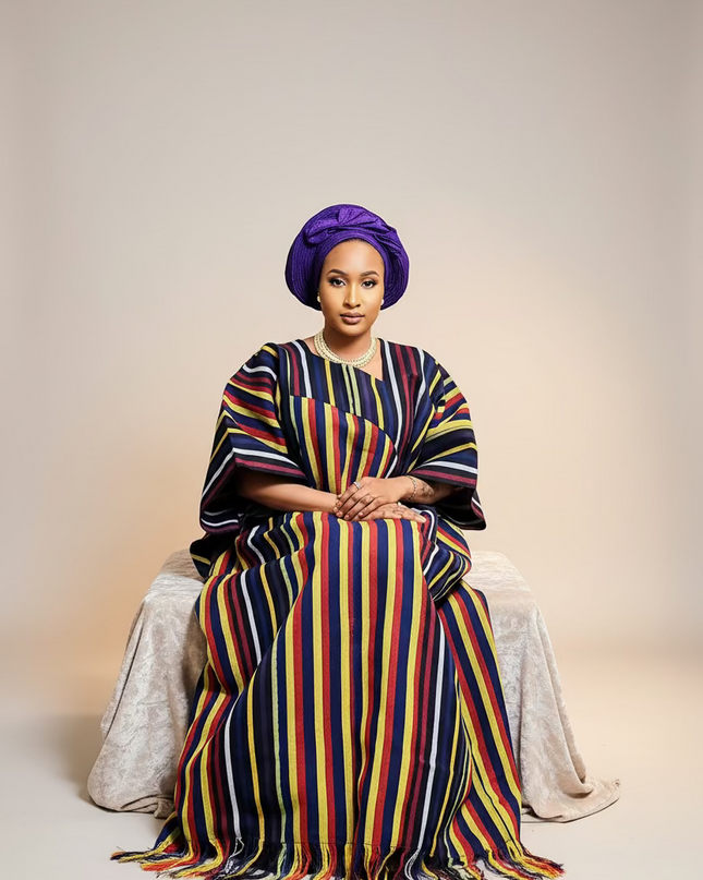 Boubou aso oke olutayo franges - Multicouleur