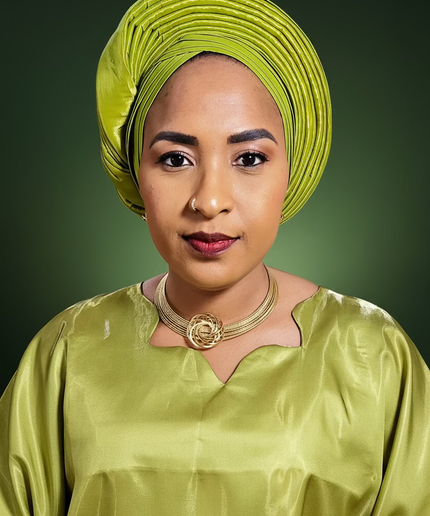 Chapeau taffeta nigérian - Vert olive