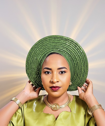 Chapeau nigérian 2 en 1 - Vert