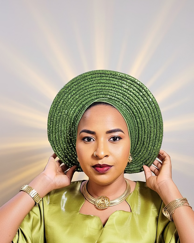 Chapeau nigérian 2 en 1 - Vert