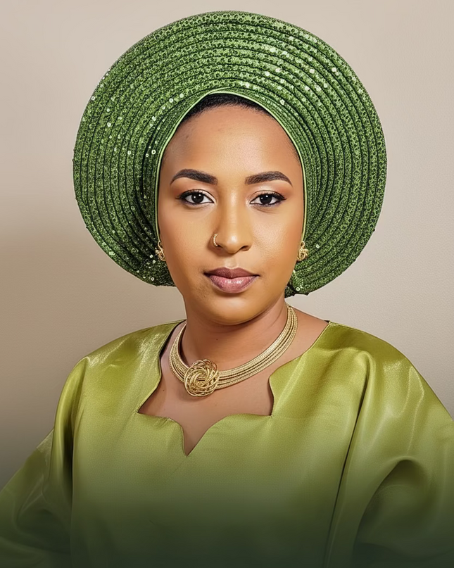 Chapeau nigérian 2 en 1 - Vert