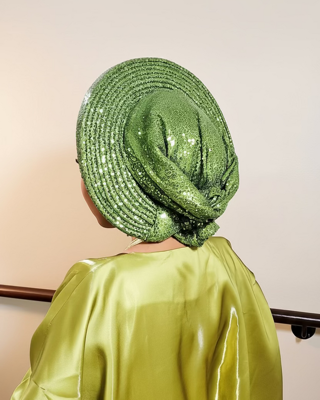 Chapeau nigérian 2 en 1 - Vert