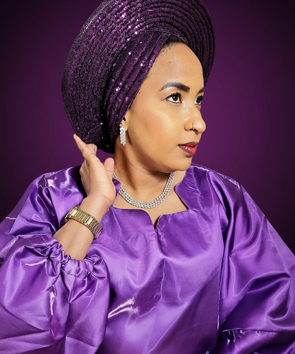 Chapeau nigérian 2 en 1 - Violet