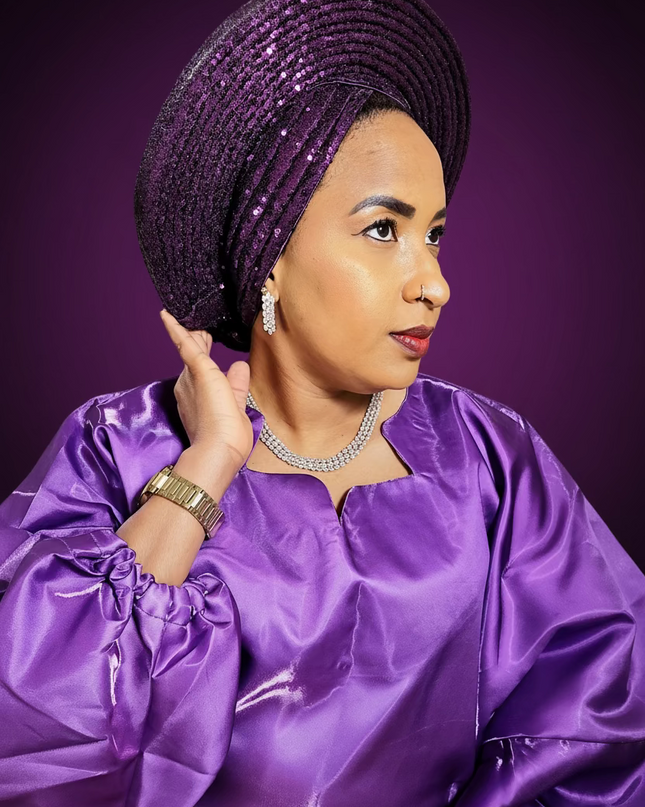 Chapeau nigérian 2 en 1 - Violet