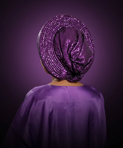 Chapeau nigérian 2 en 1 - Violet