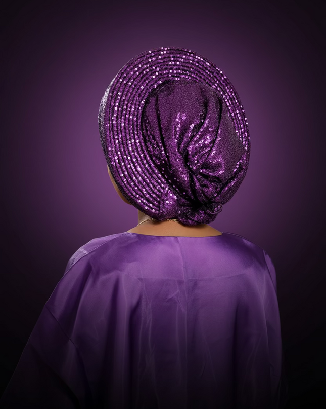 Chapeau nigérian 2 en 1 - Violet