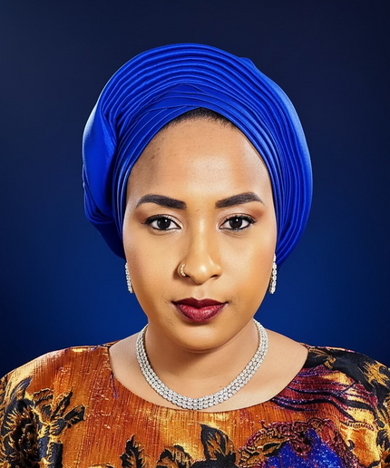Chapeau taffeta nigérian - Bleu