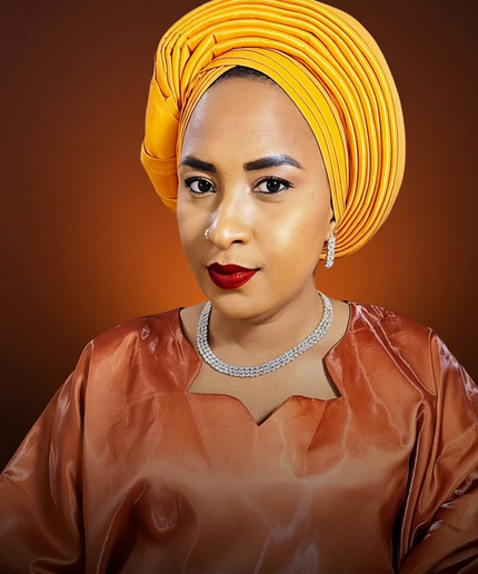 Chapeau taffeta nigérian - Orange